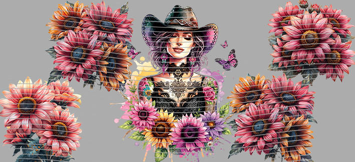 16oz Sunflower Girl-SU-290